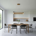 Solid Oak Pendant Light "Ellipse"