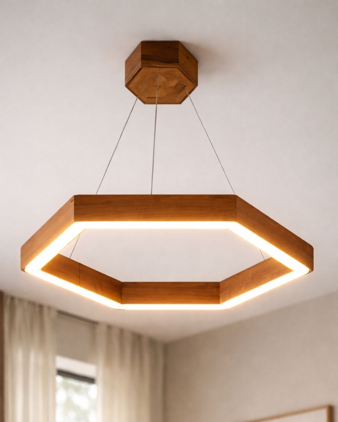 Шестикутний підвісний LED-світильник "Honey"