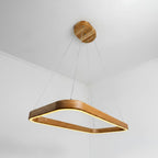 Solid Oak Pendant Light "Ellipse"