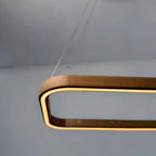 Solid Oak Pendant Light "Ellipse"