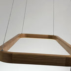 Solid Oak Pendant Light "Ellipse"