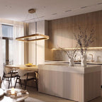 Solid Oak Pendant Light "Ellipse"