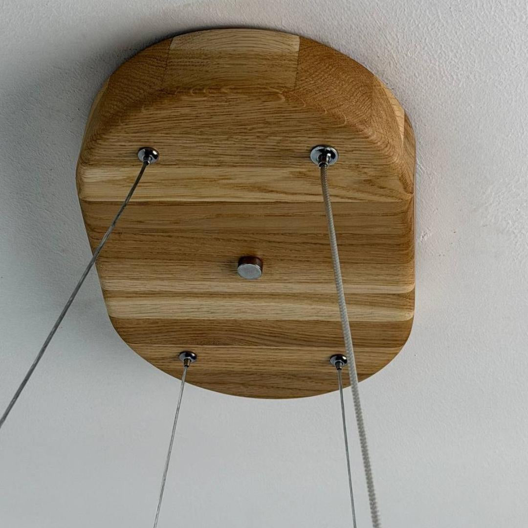 Solid Oak Pendant Light "Ellipse"
