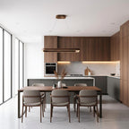 Solid Oak Pendant Light "Ellipse"