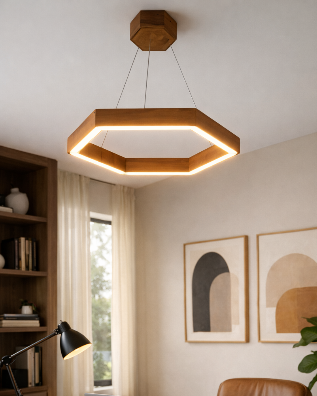 Шестикутний підвісний LED-світильник "Honey"