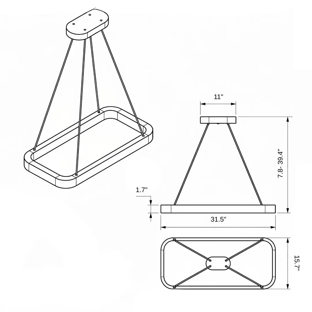 "Ellipse" LED pendant lamp