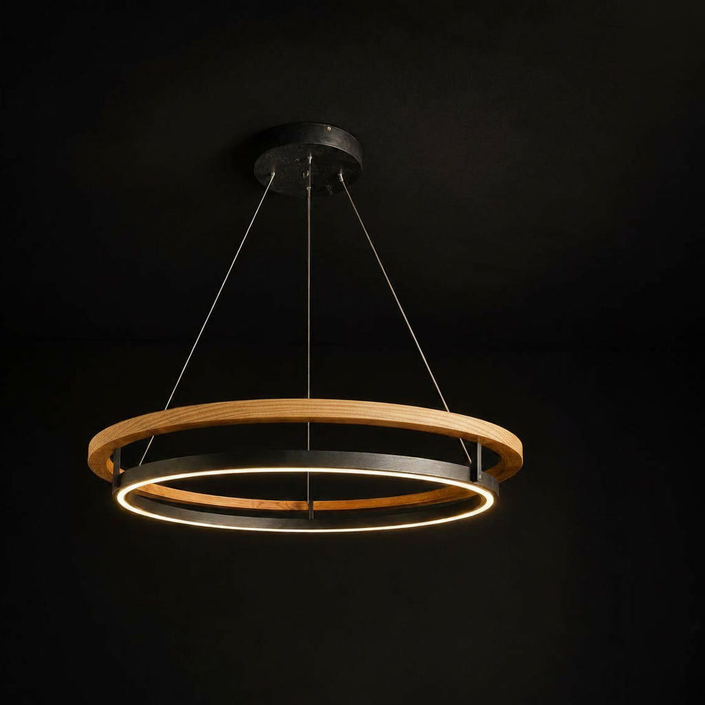 Hanging LED chandelier "Enso"