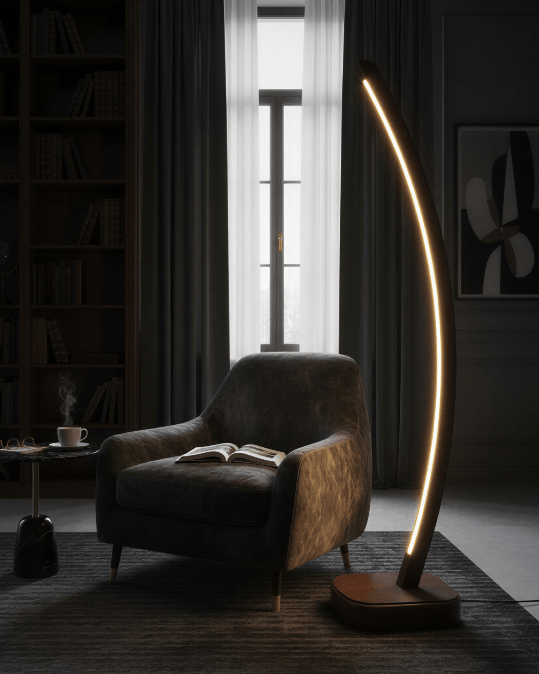 LED floor lamp "Crescent Moon" - Light.wood