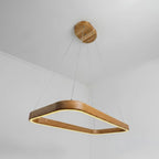 Solid Oak Pendant Light "Ellipse"