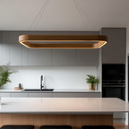 Solid Oak Pendant Light "Ellipse"